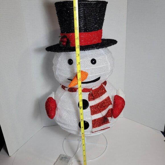 LuxenHome 30In Lighted Snowman Figurine Tested